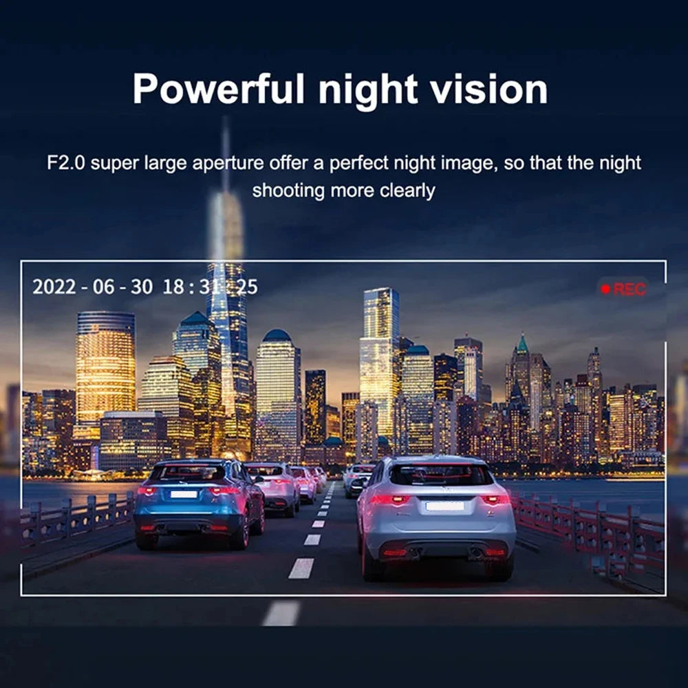 Dash Cam Front and Inside with WiFi 1080P Dual  – Car Camera with IR Night Vision,