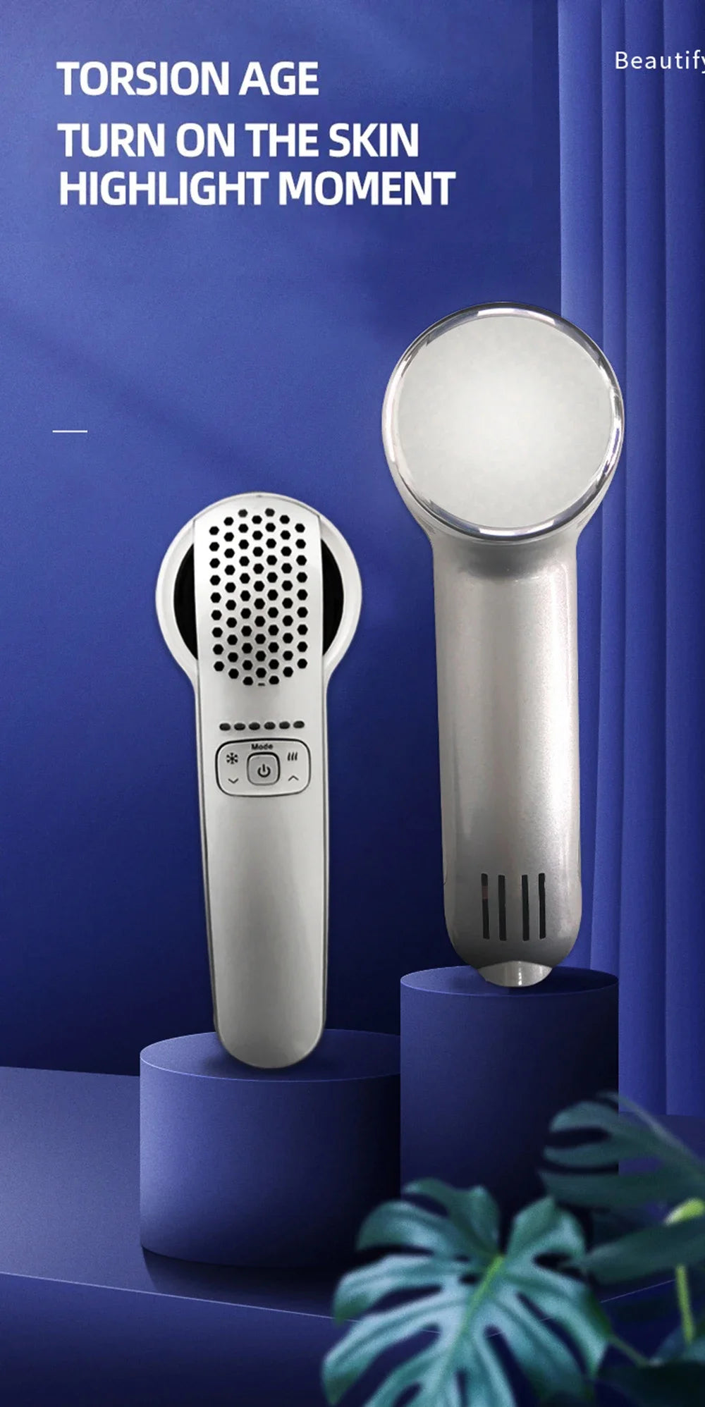 Facial Skin Care Hot and Cold Handheld Hammer Therapy Skin Rejuvenation Device