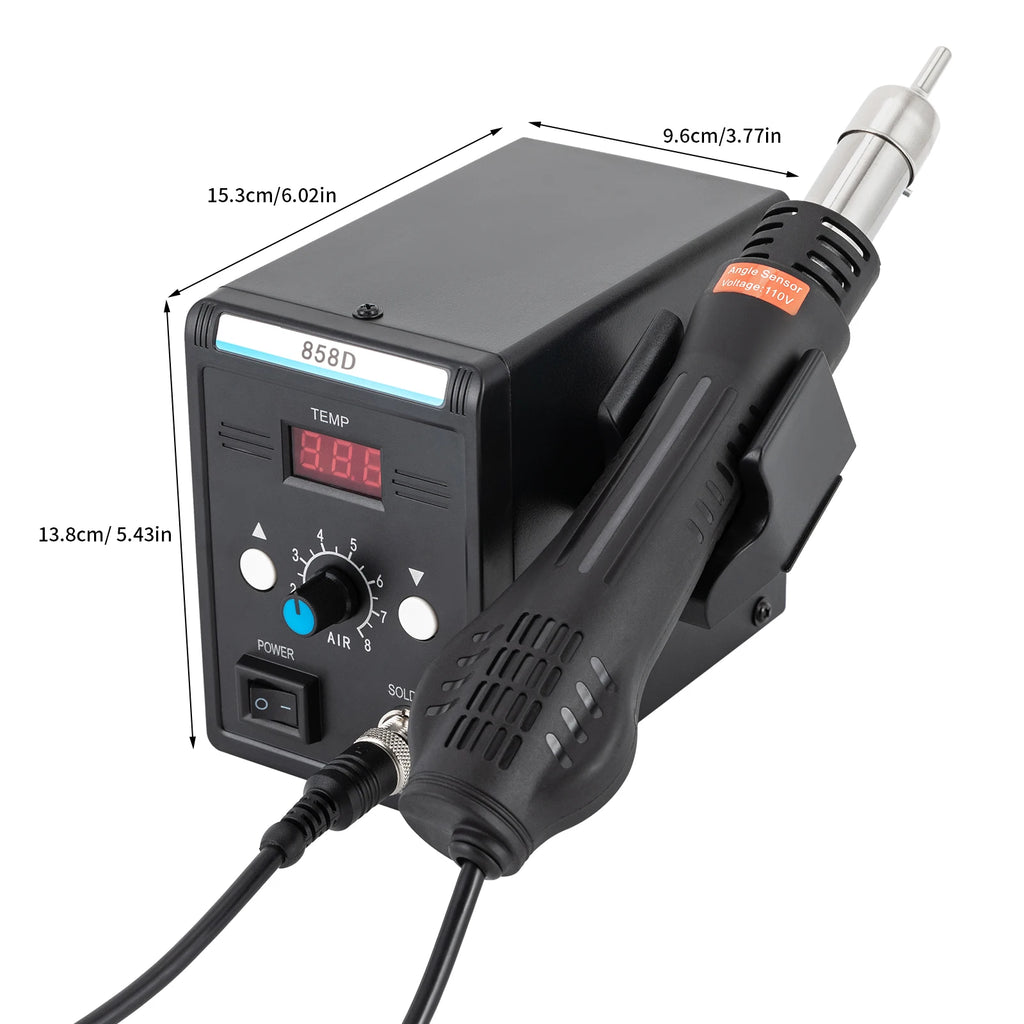 Soldering Station With Heat Gun Set 700W Hot Air Rework SMD Temperature LED Screen