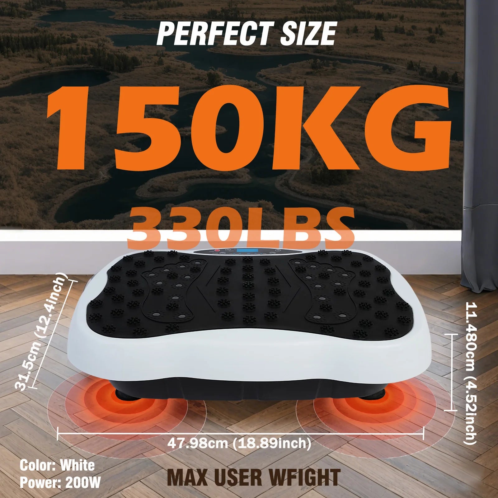Full-Body Vibration Plate Exercise Machine Equipment Workout 330lbs