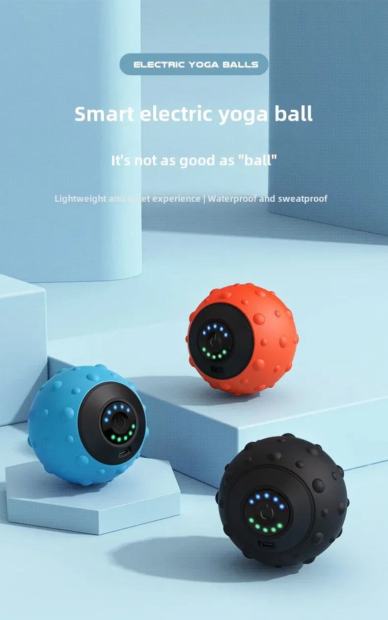 New Vibrating Massage Ball Electric Fascia Ball for Foot and Back Muscle Relaxation Massager Fitness Equipment for Home Gym