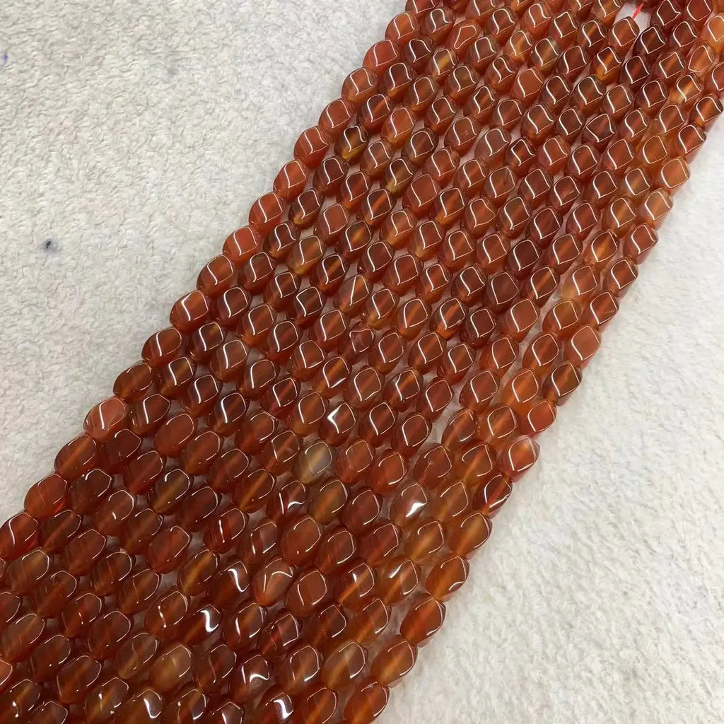 Genuine Natural Round Red Agate Loose Beads Stone Bracelet Gemstone