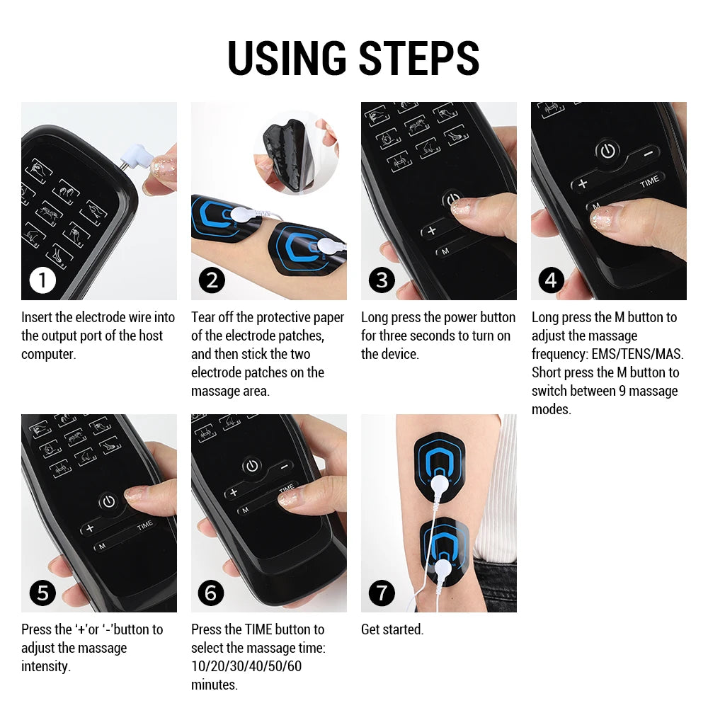 Tens Muscle Stimulator Electric EMS Body Massage Digital Therapy