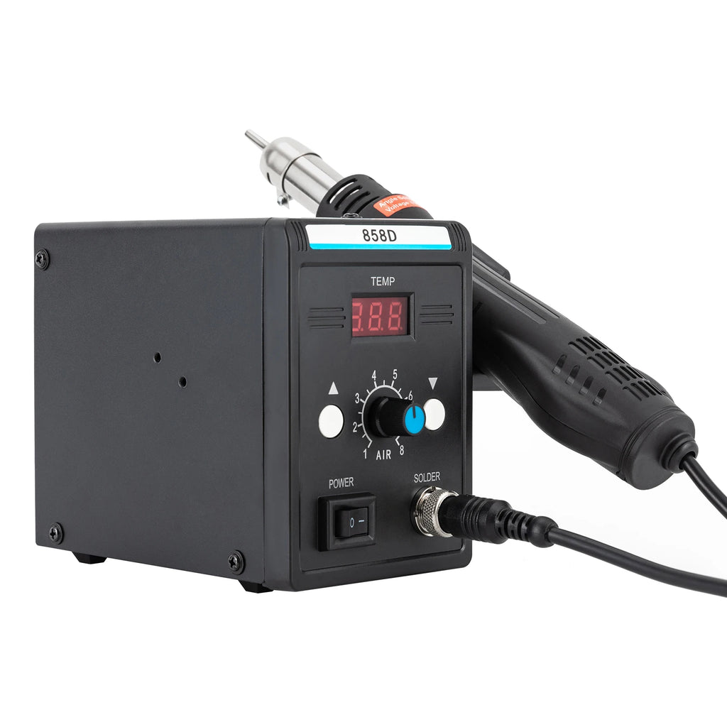 Rework Station for Electronics Repairing Desoldering Welding, 220V SMD 858D Hot Air