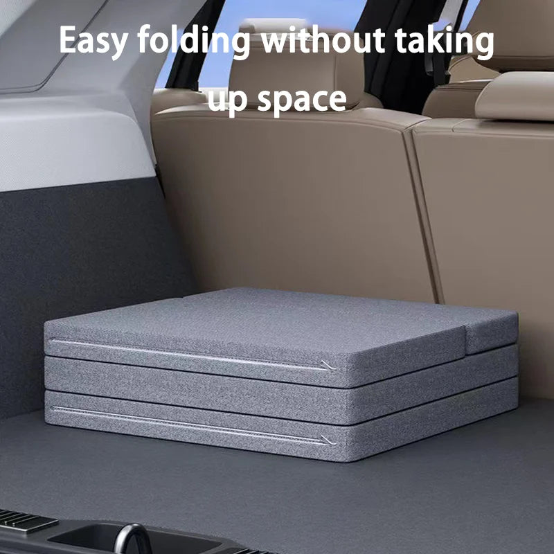 Car Mattress Camping Bed  Folding Bed Travel Sleeping Pad Office Rest Mat Car Rear Sleeping Pad Folding Extension Board
