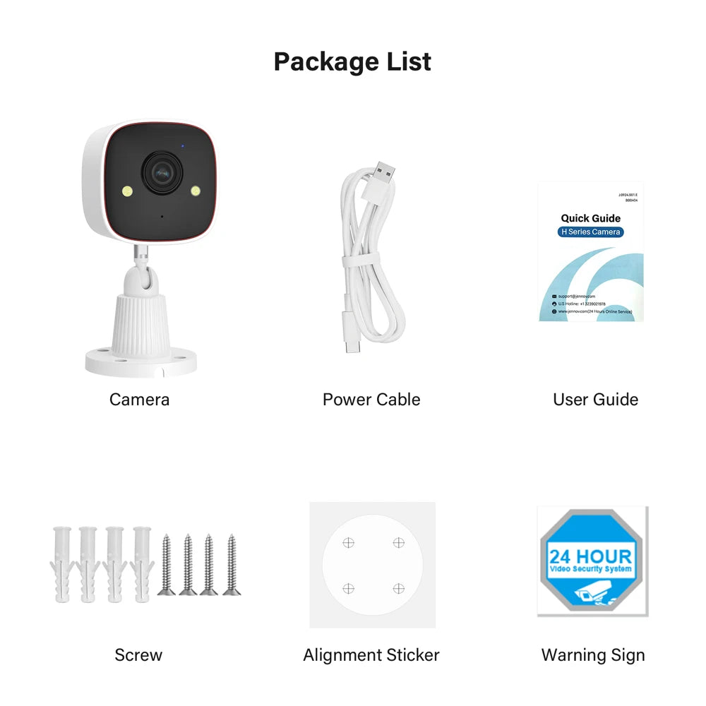 Outdoor/Indoor Security Cameras 2K HD Wireless WiFi Color Night Vision IP66 Waterproof