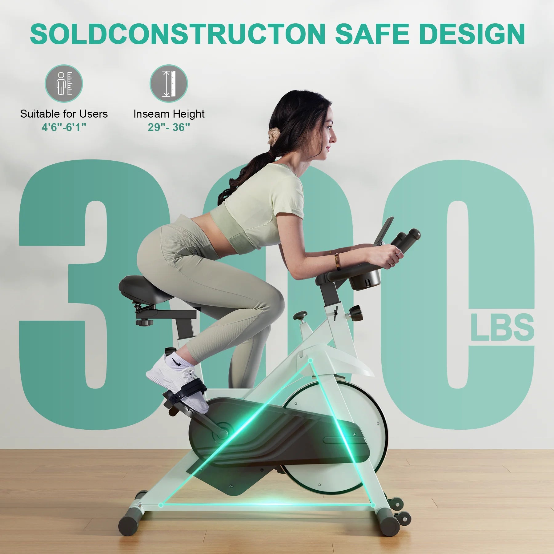 Exercise Bike, 32-Level Magnetic Resistance Stationary Bikes for Home