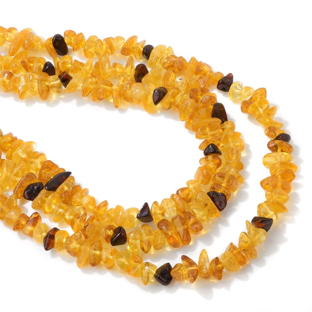 Amber Beads Round Oval Irregular Genuine Ambers Gem Stone Beads For Jewelry Making