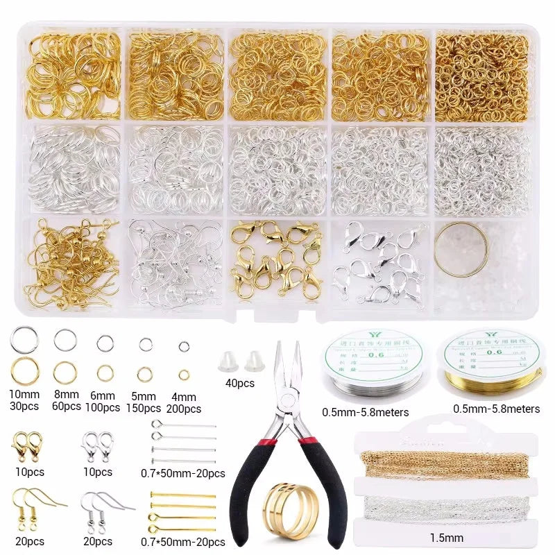 Jewelry Making Supplies Kit with Jewelry Making Tools Earring Charms Jewelry Wires