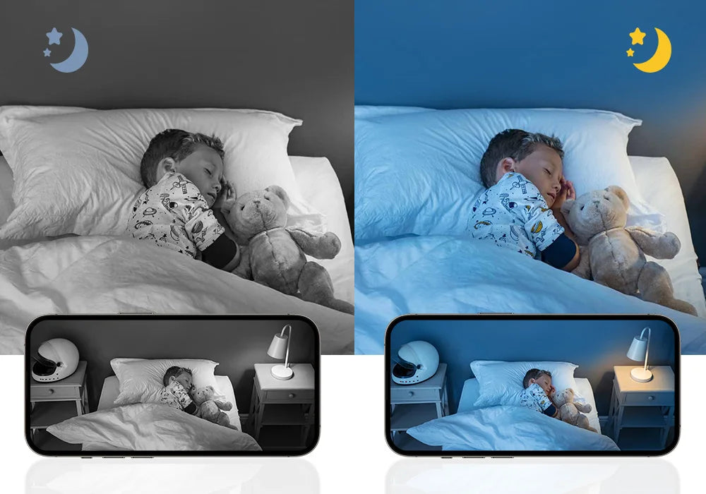 Outdoor/Indoor Security Cameras 2K HD Wireless WiFi Color Night Vision IP66 Waterproof Pet Dog Cat Baby Monitor Camera