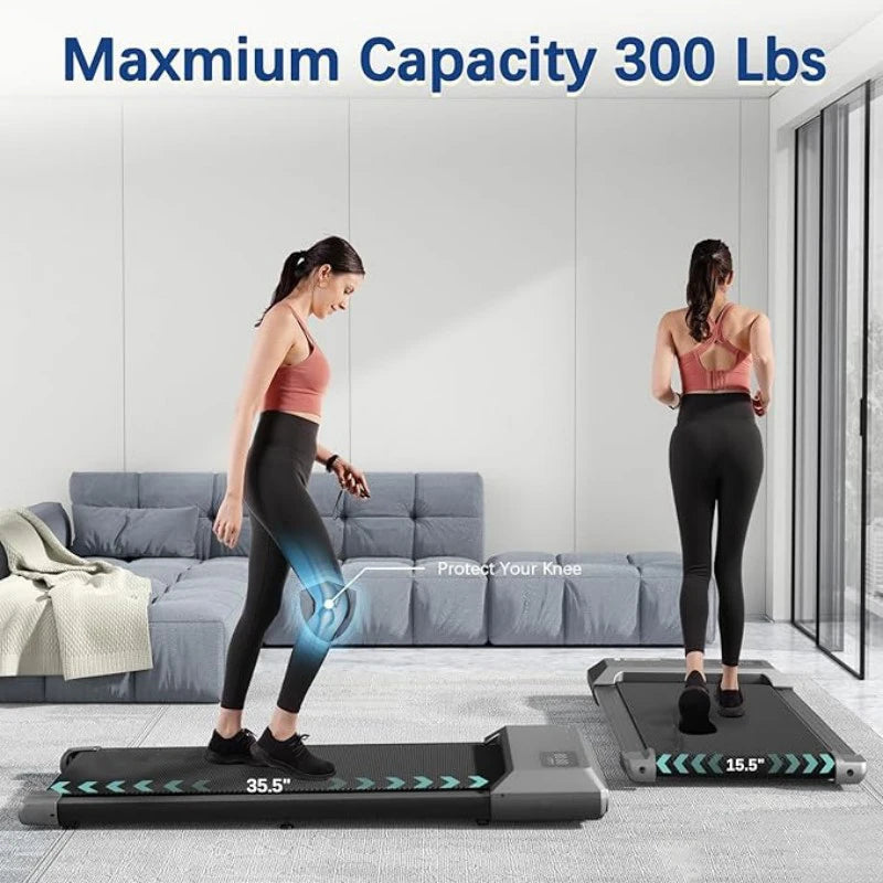 300lbs Treadmill for Home Treadmills Walking Pad LCD Digital Data Display