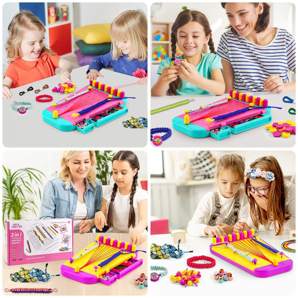 DIY Friendship Bracelet Making Kit for Kids, Creative Jewelry Craft Set