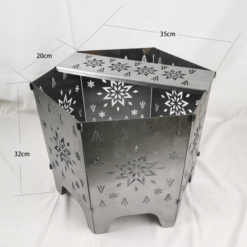 Camping Equipment Campfire Party Folding Outdoor Firewood Stove Portable Picnic Stoves Card Fire Table