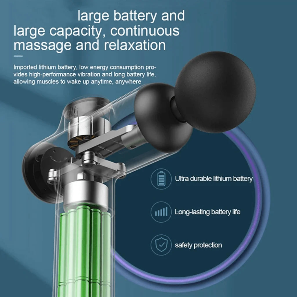 99-Speed Deep Tissue Percussion Massage Gun with Multiple Attachments for Muscle Recovery
