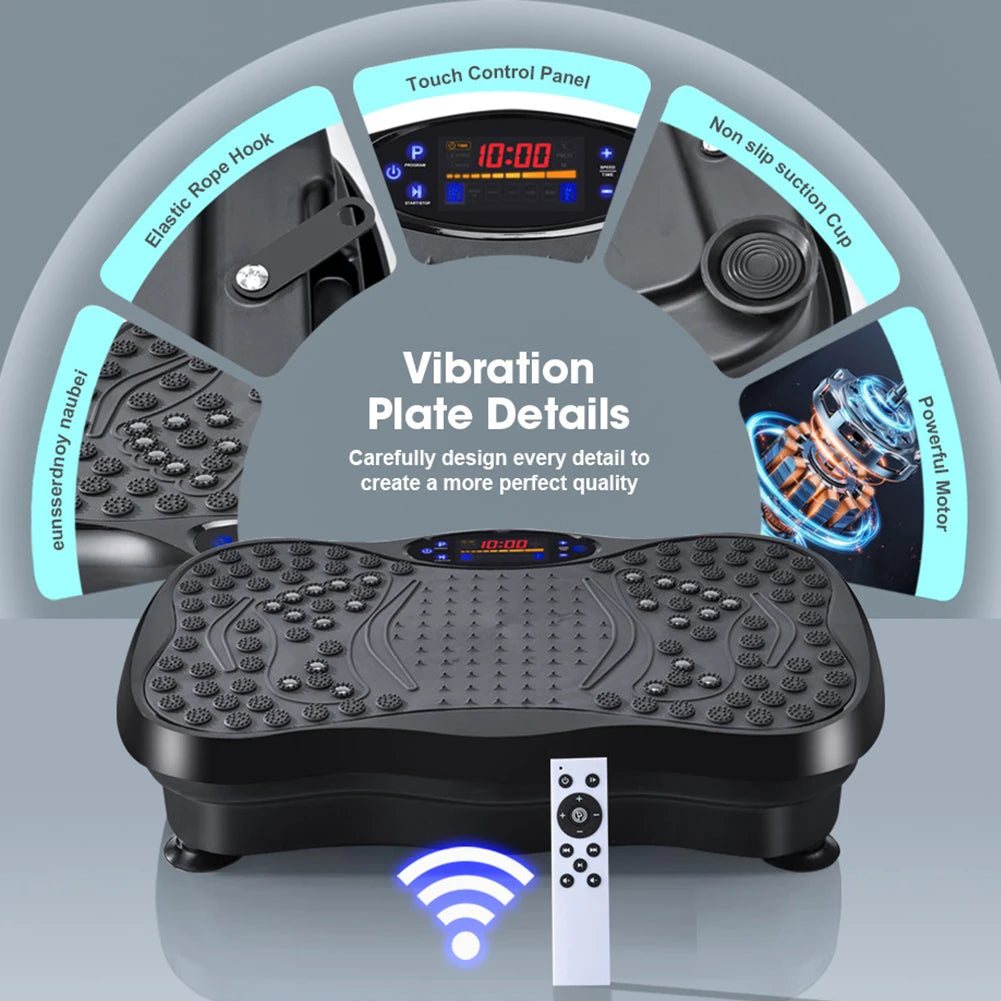 Vibration Plate Exercise Machine with Bluetooth and Adjustable Speed