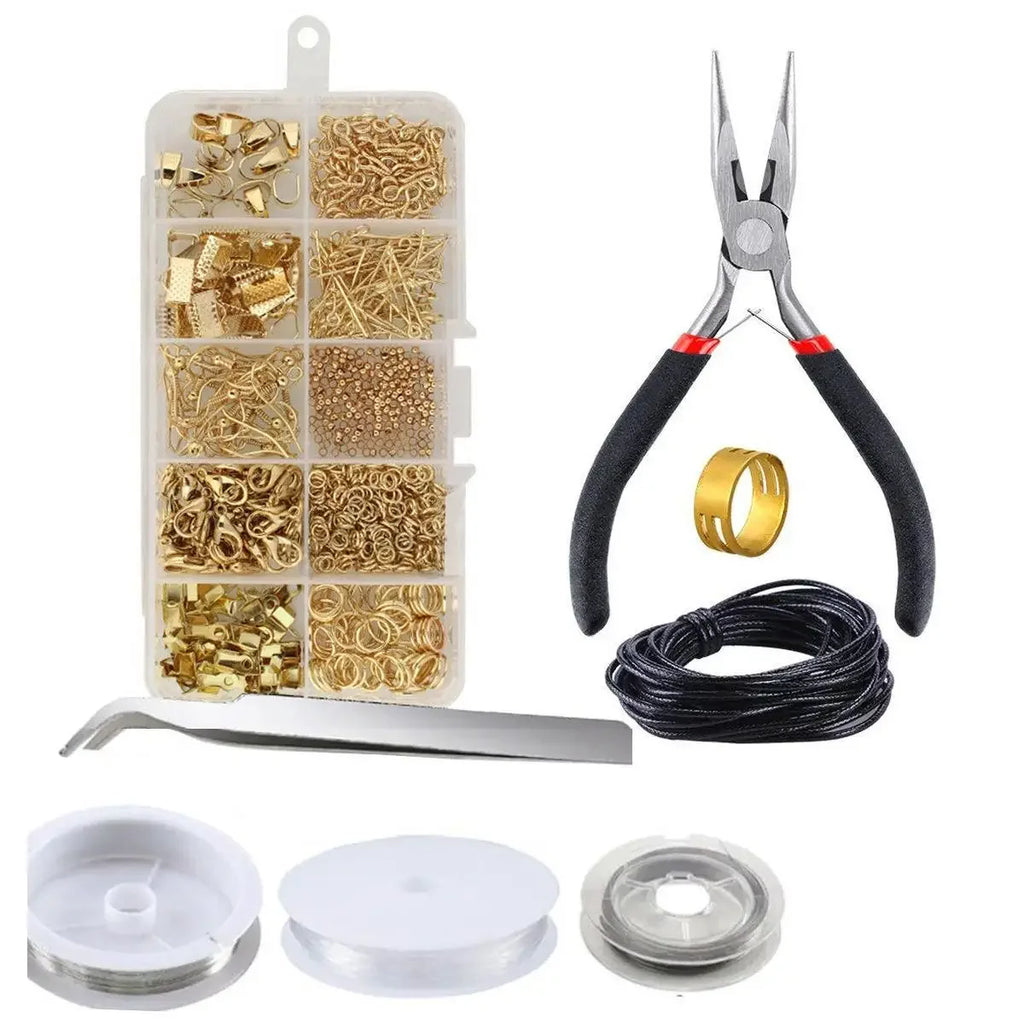 Jewelry Making Supplies Kit,Jewelry Repair Tool with Accessories Jewelry Pliers