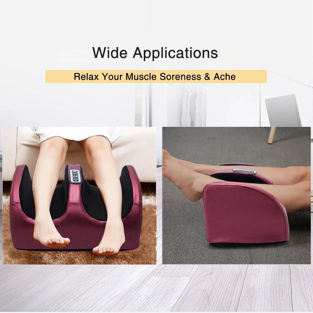 Electric Foot Massager Shiatsu Kneading Deep Tissue Relax Heated Roller