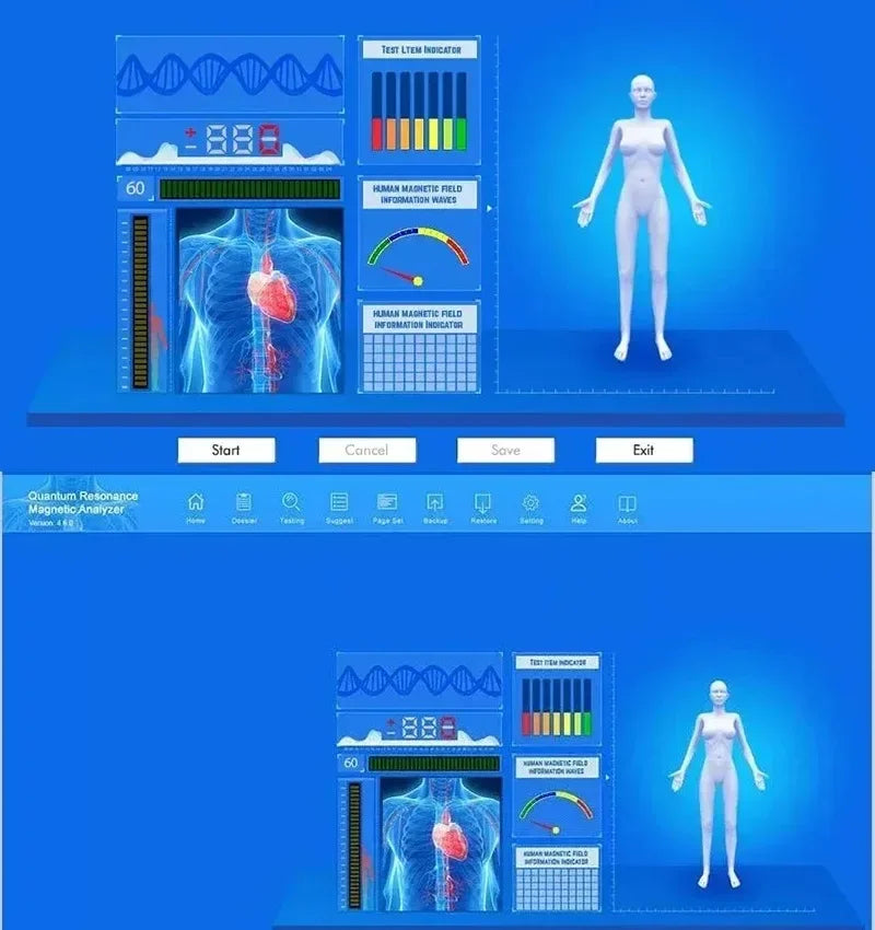 Body Health Analyzer 54 Checking Reports set Portable Testing Healthy Body Machine