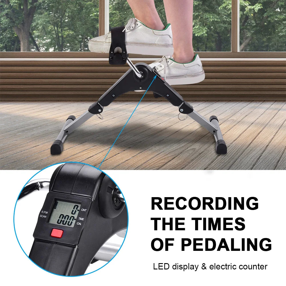 Cycling Pedal Exerciser Indoor Folding Cycling Trainer Cycle Pedal Fitness Exerciser Leg Workout Cycle Trainer Exercise