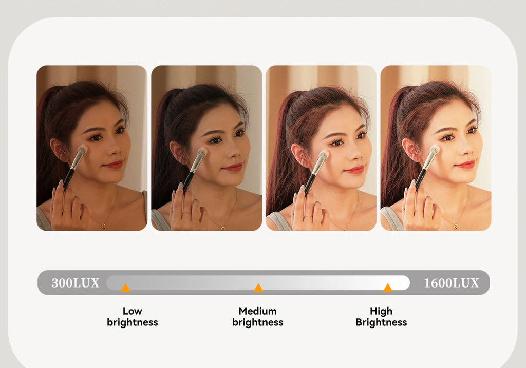 Smart LED Circle Makeup Mirror with Touch Control Lighting
