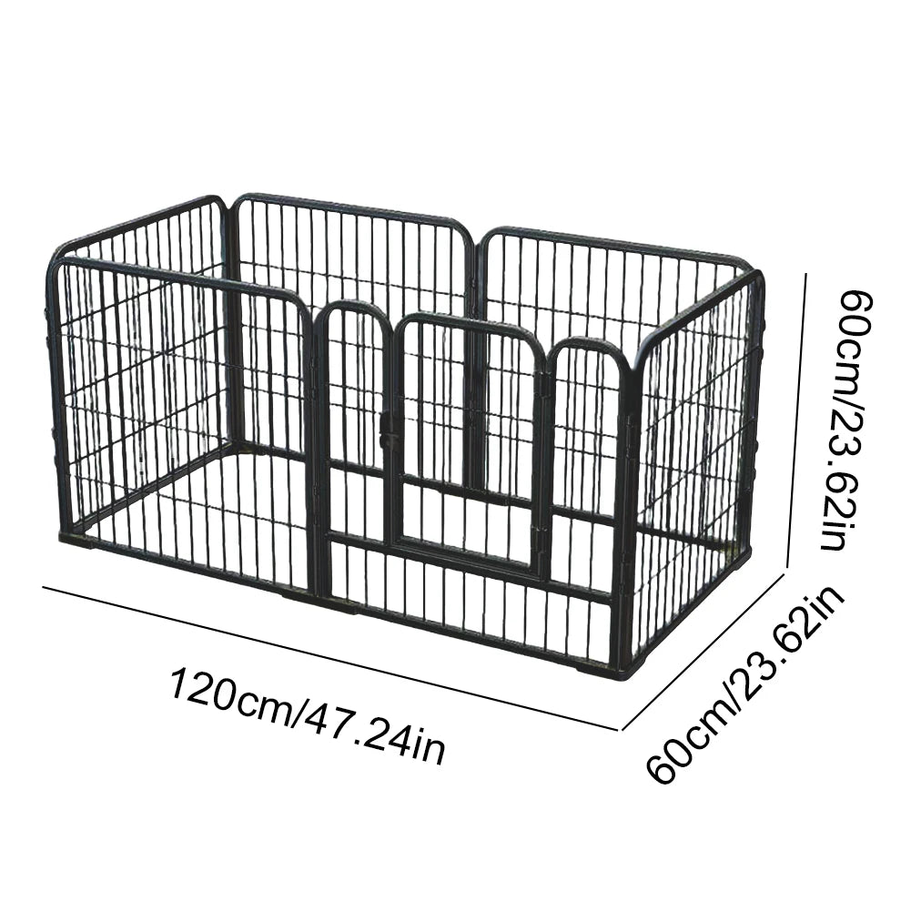 Portable Pet Playpen Dog Exercise Cat Fence 6 Panel Heavy Duty Crate Cage