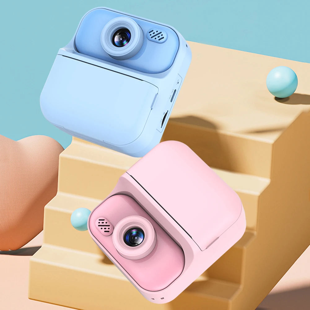Kids Camera Instant 1080P HD Selfie Digital Camera for Girls Boys Christmas Birthday Gifts Toy Can Take Photo Video Print Camera