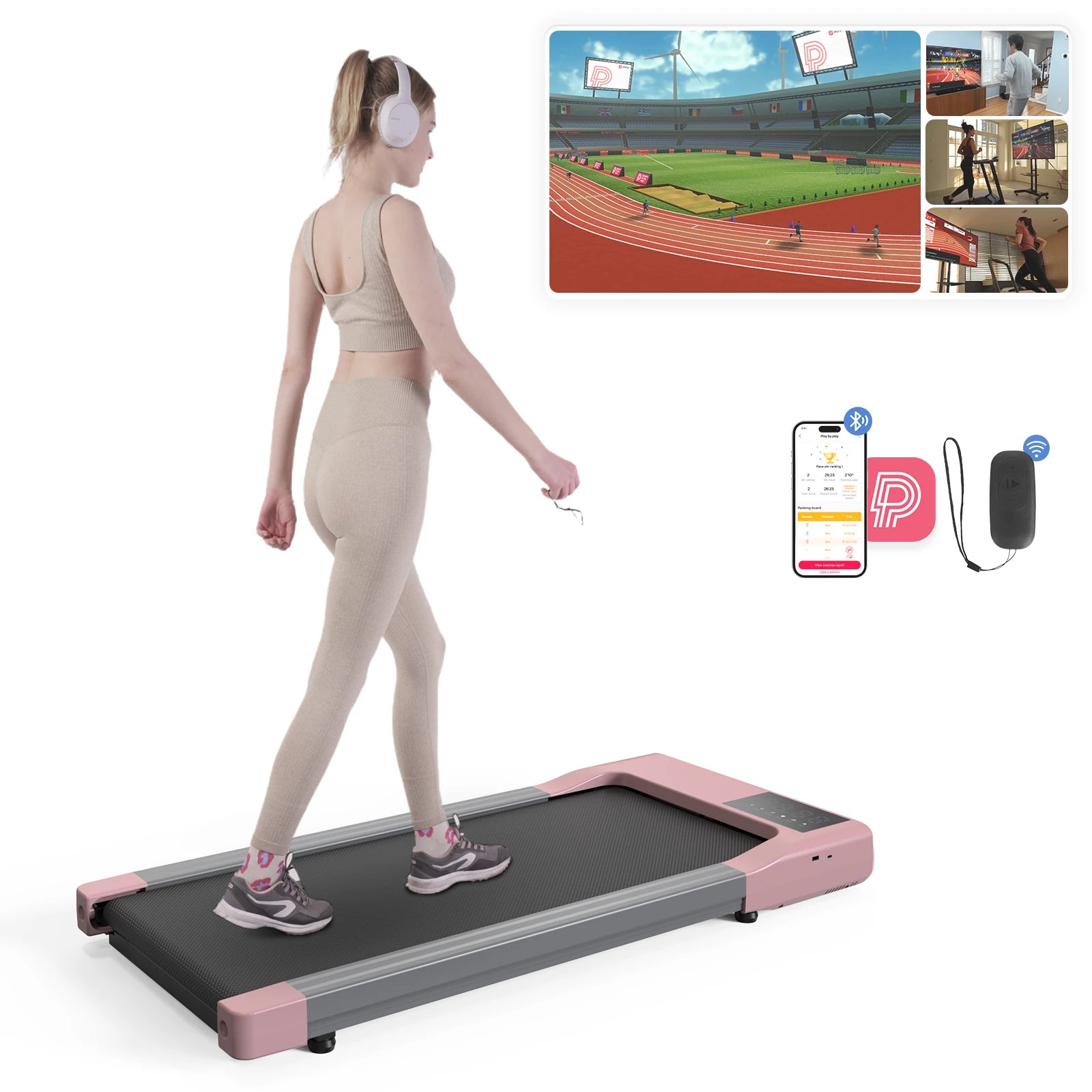 Treadmill 2in1 Treadmills for HomeRemote Control LCD Display Adjustable Speed