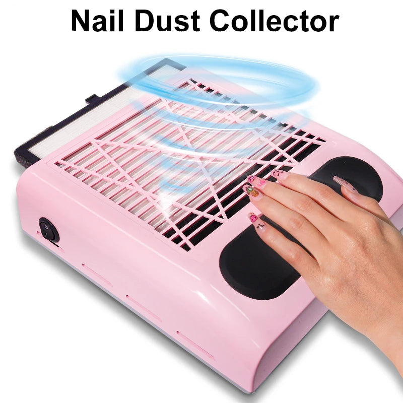 Nail Dust Collector Manicure Machine Tools Strong Power Nail Vacuum