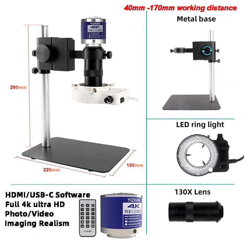 HD Digital Microscope For Soldering 60MP 48MP 13MP 4K HDMI USB