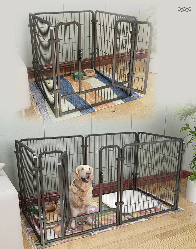 Dog Fence Playpen 4/6 Panels Foldable Puppy Exercise Kennel