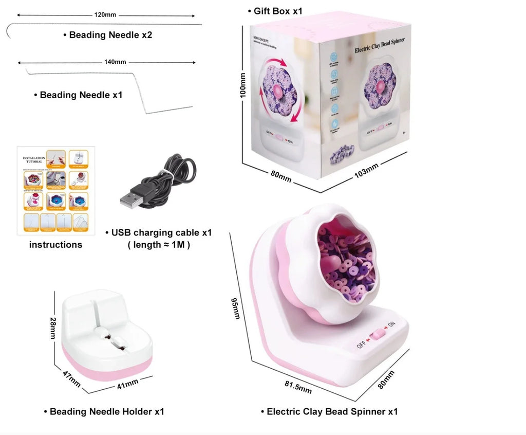 Bead Spinner Automatic Bracelet Beading Machine Jewelry Making Device Electric