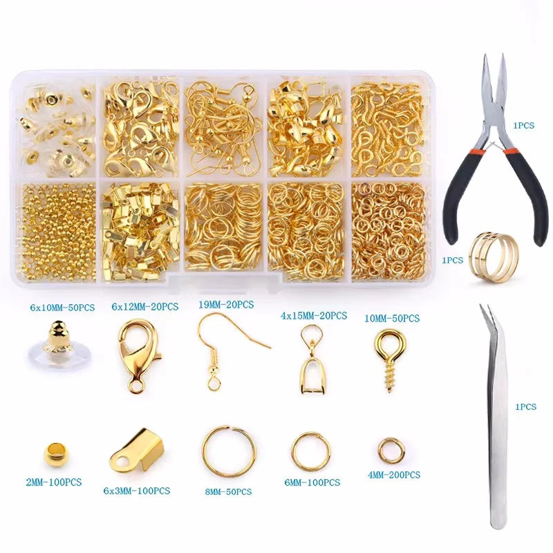 Jewelry Making Supplies Kit with Jewelry Making Tools Earring Charms Jewelry Wires