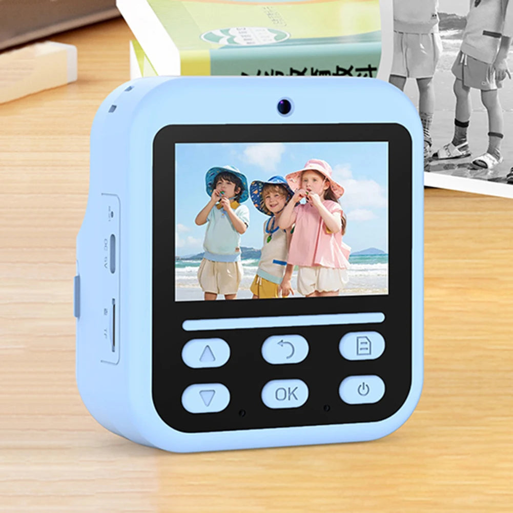 Kids Camera Instant 1080P HD Selfie Digital Camera for Girls Boys Christmas Birthday Gifts Toy Can Take Photo Video Print Camera