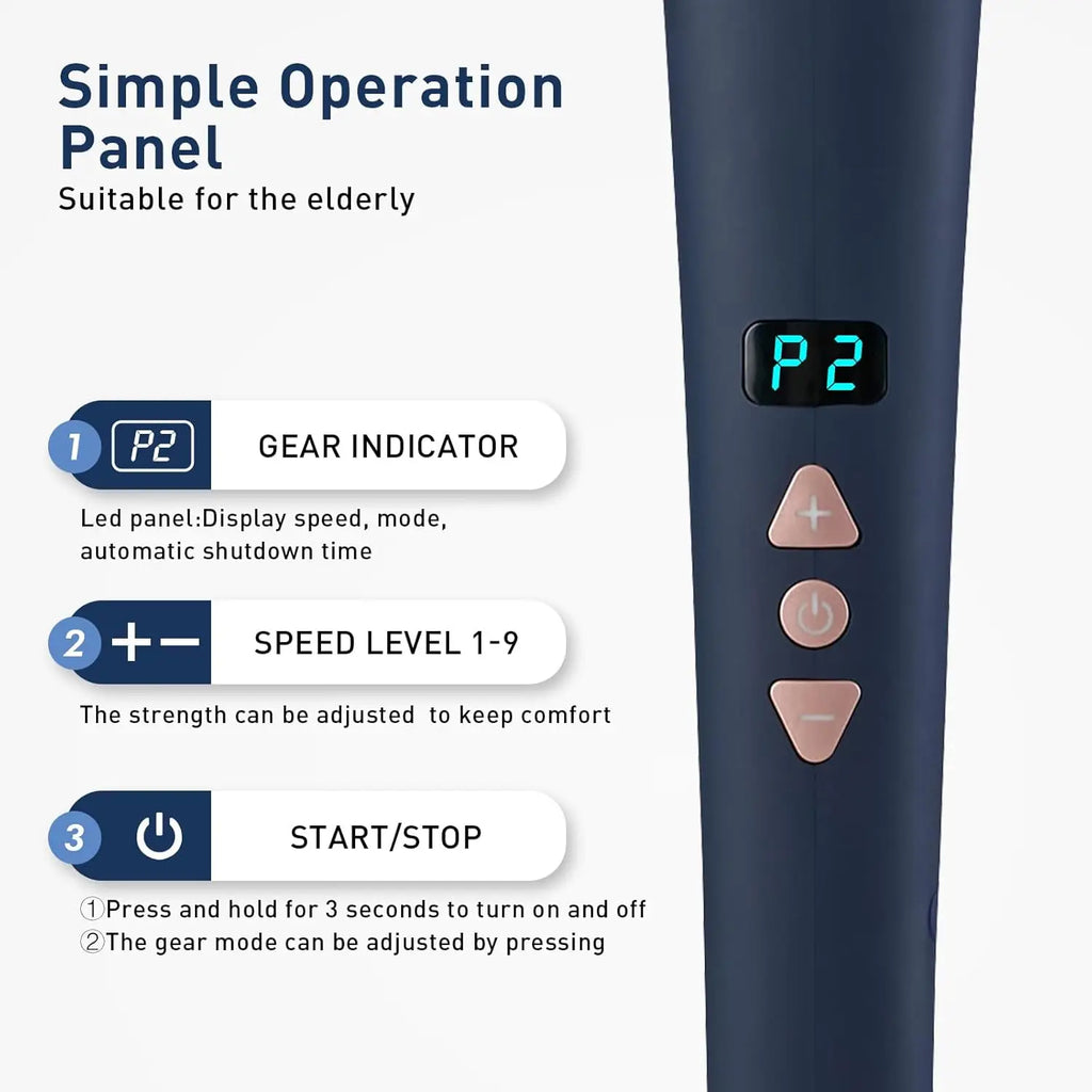 Handheld back massager, suitable for shoulder, foot, leg, calf, and body massagers, rechargeable, electric massager, men's and w