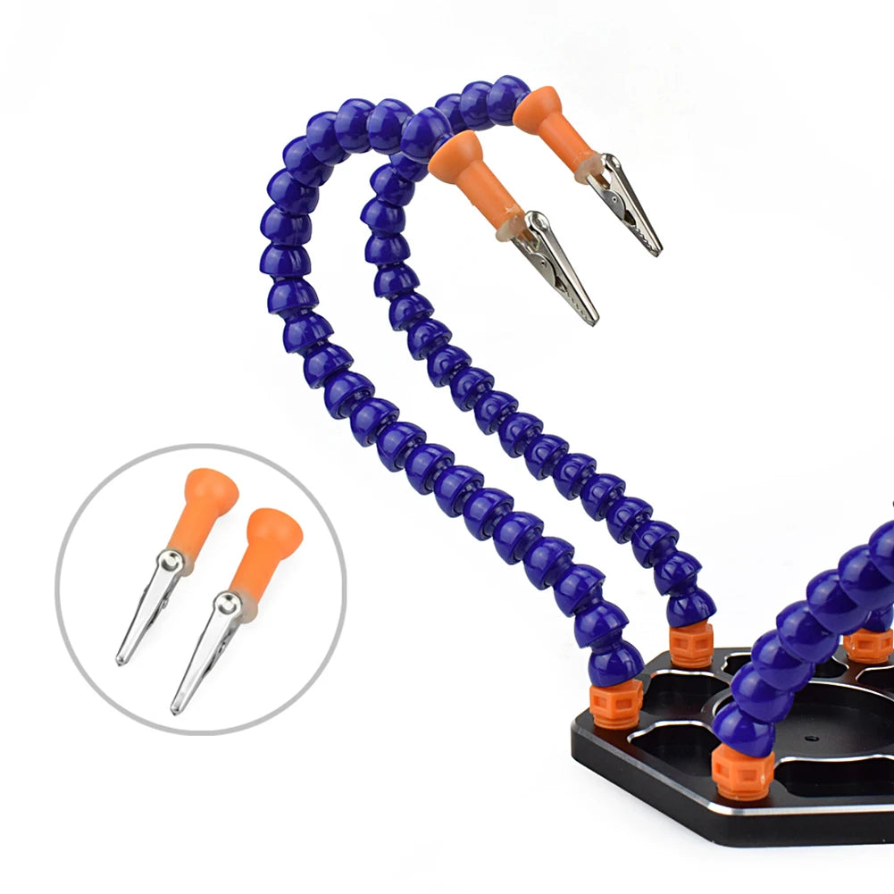 Soldering Iron Holder Flexible Arms Rotatable Clips Soldering Third Hand Tool Detachable