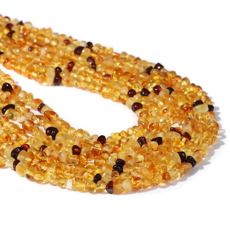 Amber Beads Round Oval Irregular Genuine Ambers Gem Stone Beads For Jewelry Making