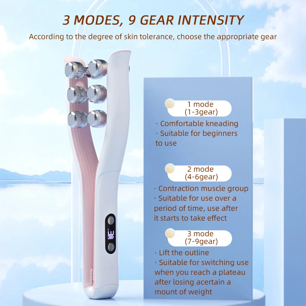 Electric Facial Beauty Device 3 Gear Adjustable Roller Massager