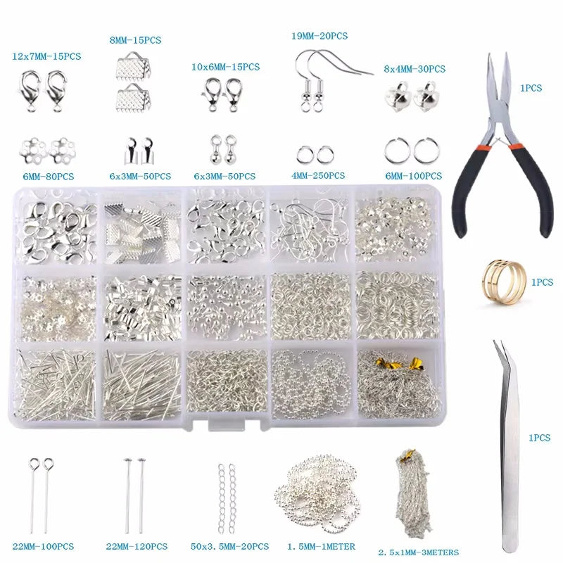 Jewelry Making Supplies Kit with Jewelry Making Tools Earring Charms Jewelry Wires