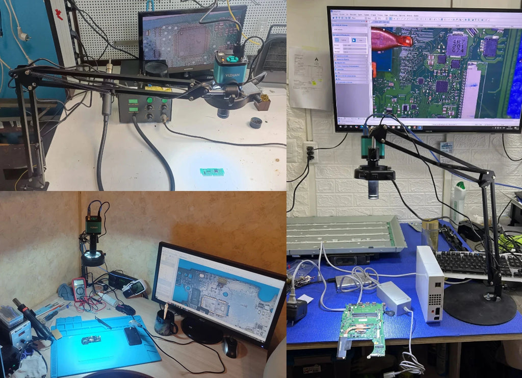 Digital Microscope for Electronics 4K 1080P HD Industrial Cameras 60MP 48MP 130X Lens C-mount