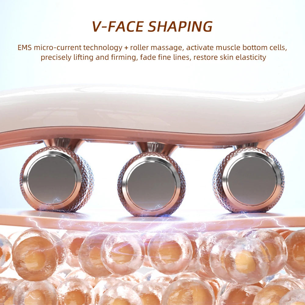 Electric Facial Beauty Device 3 Gear Adjustable Roller Massager