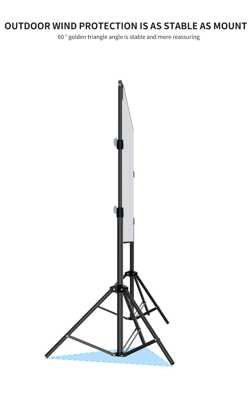Portable Folding Movie Screen 150 Inch 4:3  HD Crease-resist Indoor Outdoor Projector