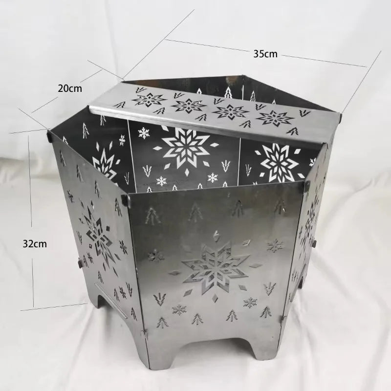 Camping Equipment Campfire Party Folding Outdoor Firewood Stove Portable Picnic Stoves Card Fire Table