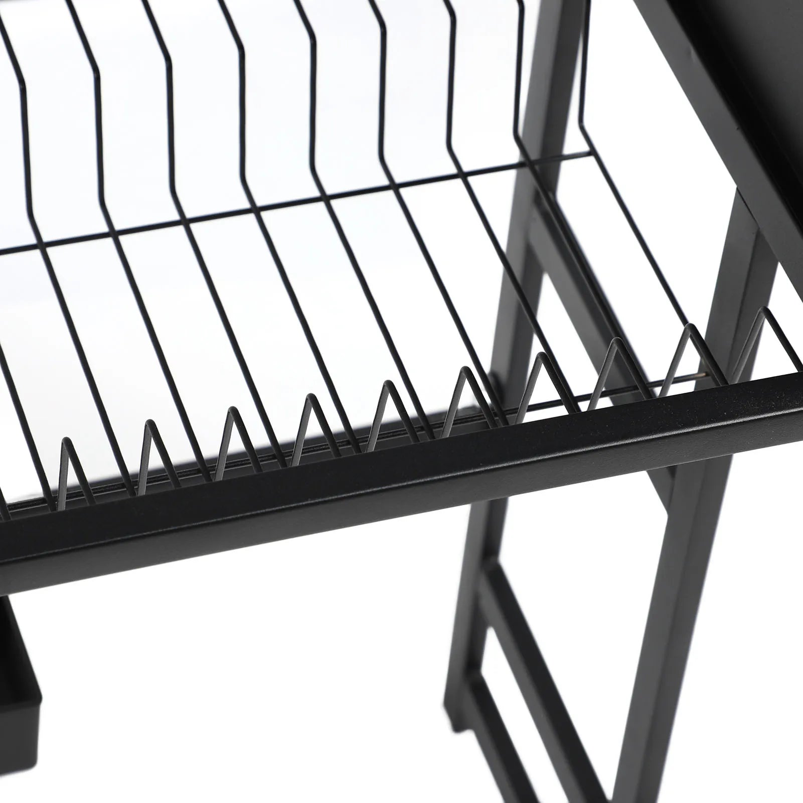 Kitchen Sink Rack Carbon Steel Space Saving 2 Tier Above Kitchen Sink Dish Drying Drainer Rack with Cover for Kitchen