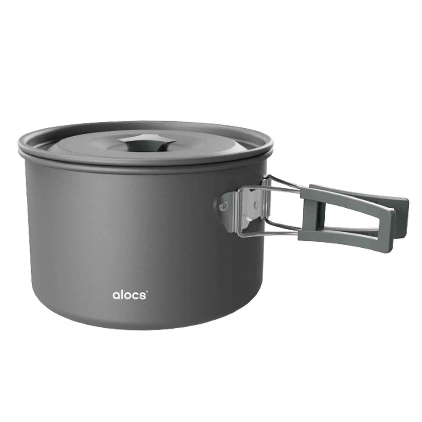Camping Cooking Pot Aluminum Alloy Camping Cookware with Folding Handle for Camping Picnic Hiking