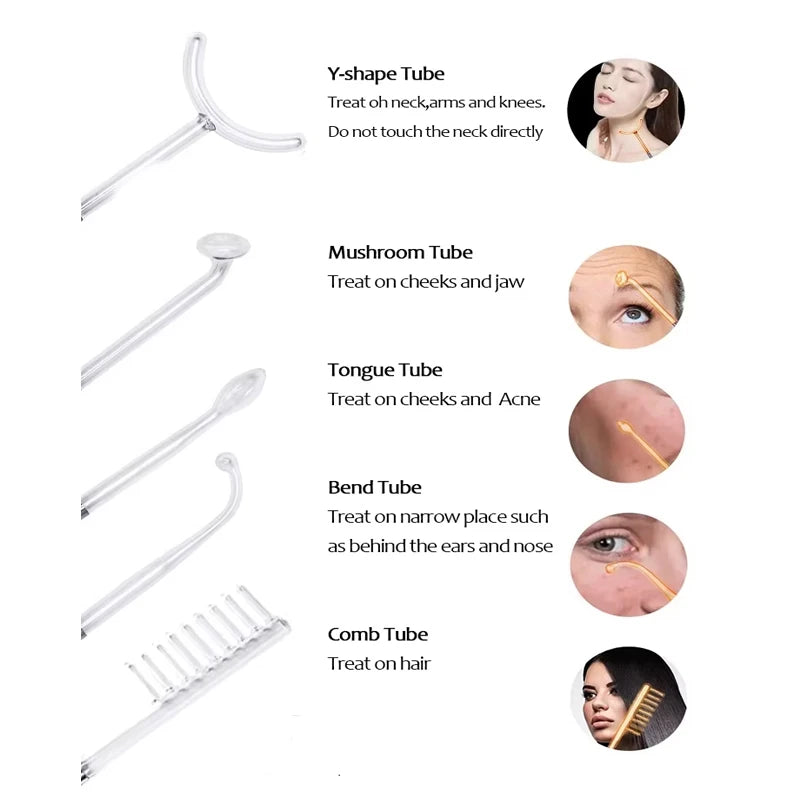 High Frequency 5 in 1  Handheld  Facial Skin Therapy Wand