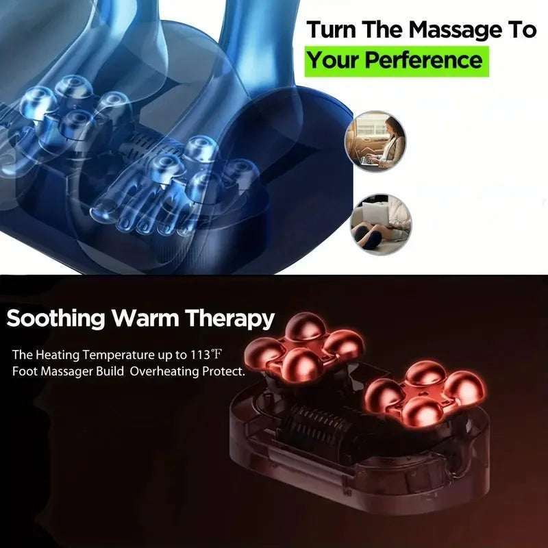 Foot Massager Hot Compress Shiatsu Kneading Leg Roller Kneading Calf Deep
