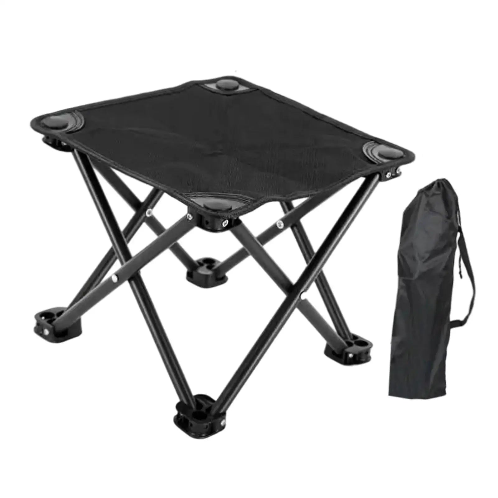 Camping stool, sleeper footstool, sturdy, practical and compact outdoor folding stool with handbag, suitable for park travel