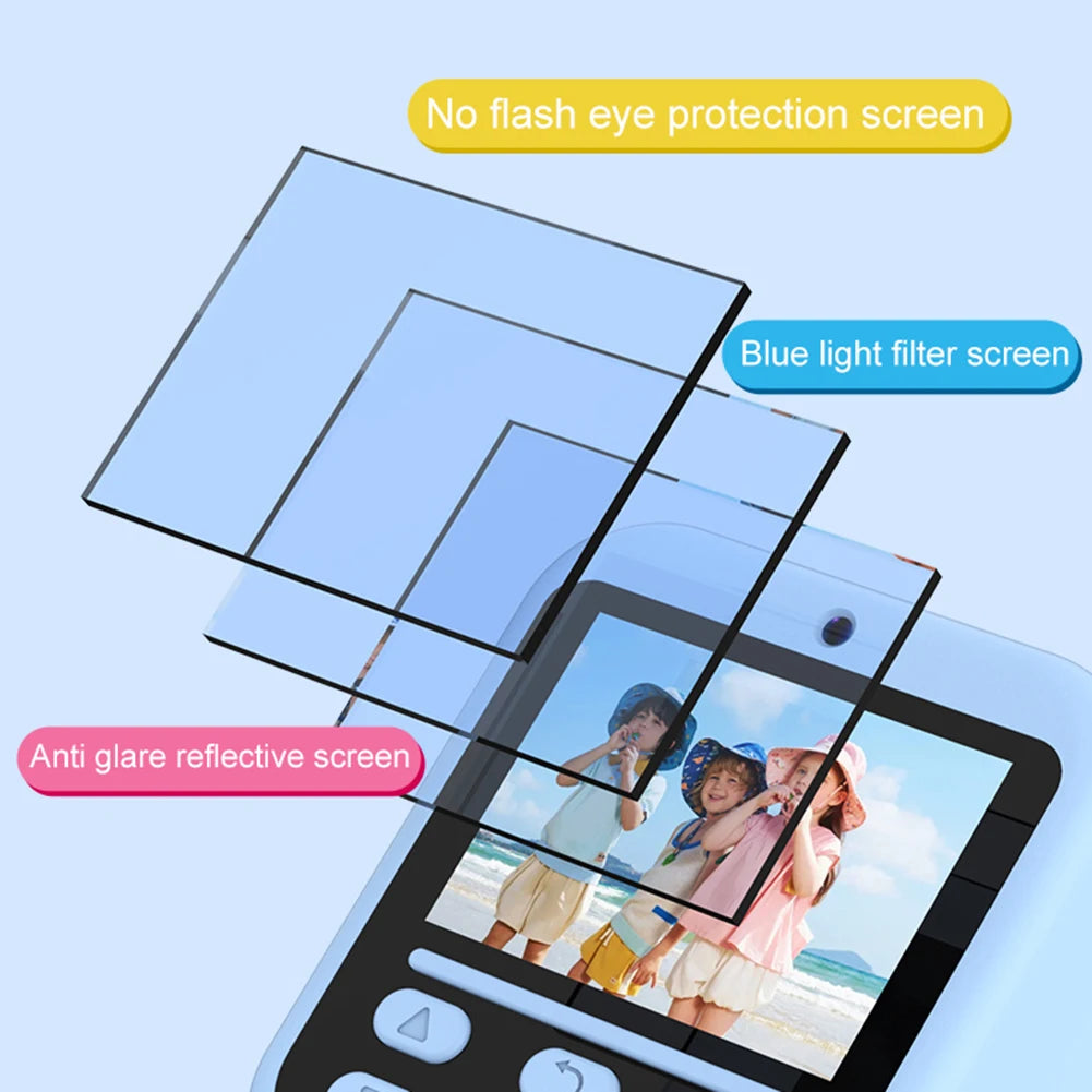 Kids Camera Instant 1080P HD Selfie Digital Camera for Girls Boys Christmas Birthday Gifts Toy Can Take Photo Video Print Camera