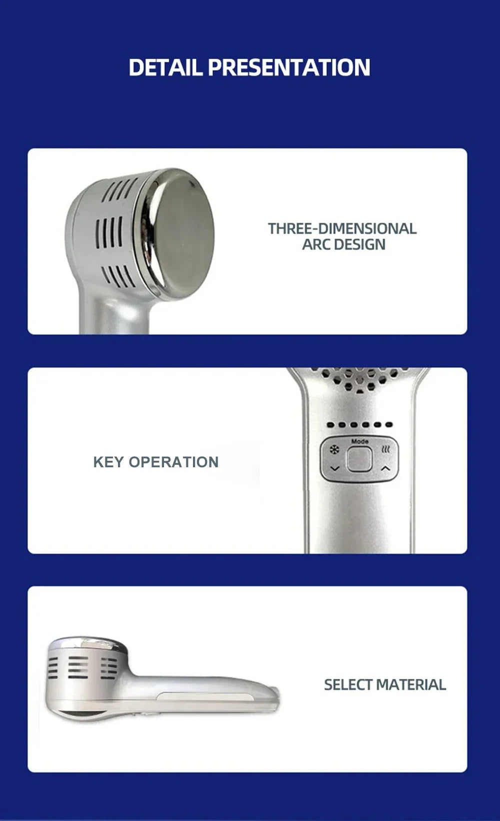 Facial Skin Care Hot and Cold Handheld Hammer Therapy Skin Rejuvenation Device