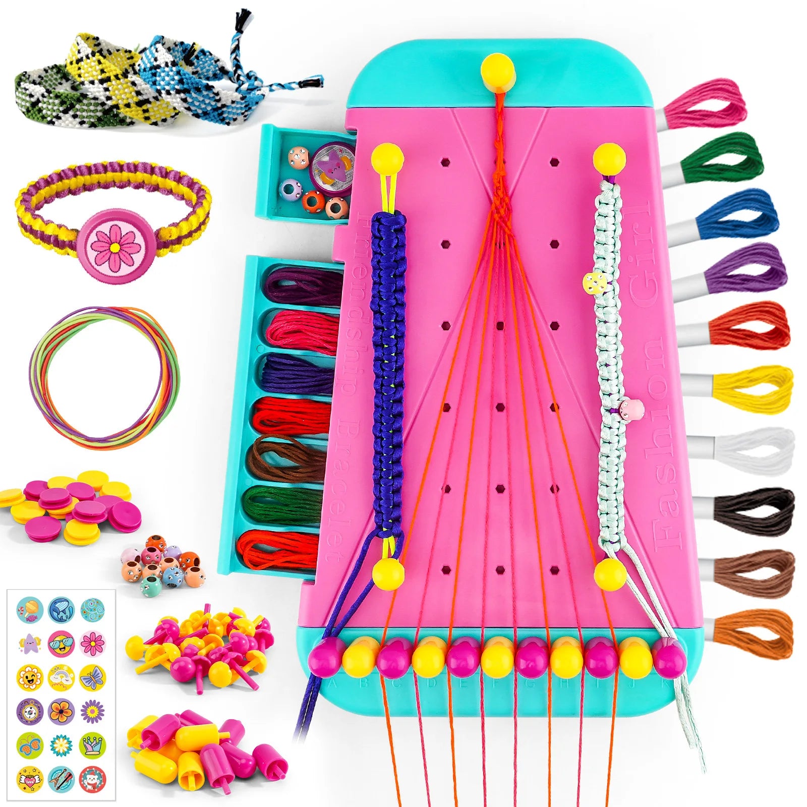 DIY Friendship Bracelet Making Kit for Kids, Creative Jewelry Craft Set